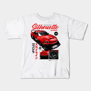 R34 LIBERTY WALK SILHOUETTE - PAPAYA STREETART Kids T-Shirt